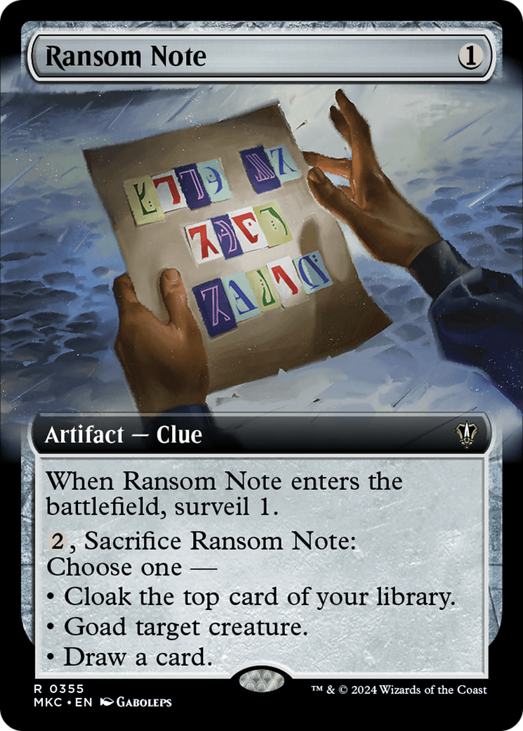 Magic: The Gathering - Ransom Note - Murders at Karlov Manor Commander