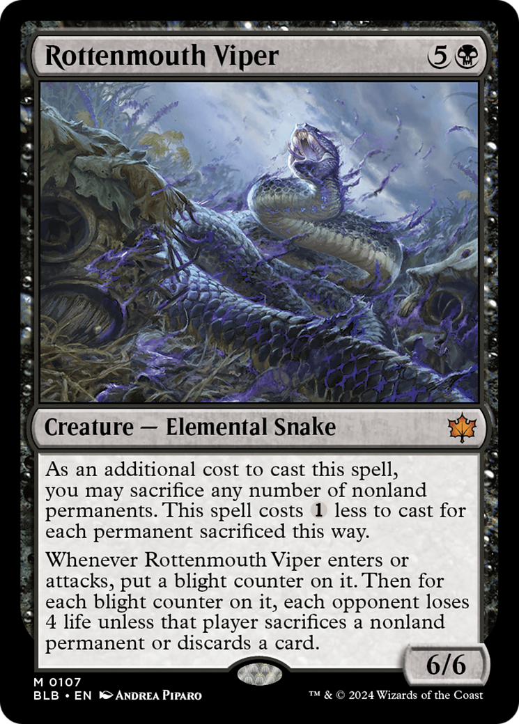 Magic: The Gathering - Rottenmouth Viper Foil - Bloomburrow