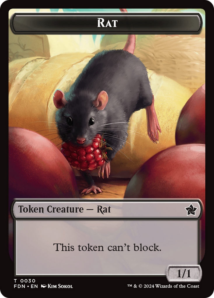 Magic: The Gathering - Rat Token - Foundations Tokens