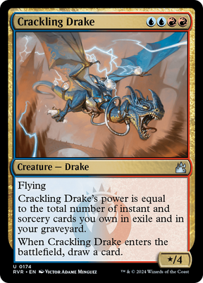 Magic: The Gathering - Crackling Drake Foil - Ravnica Remastered