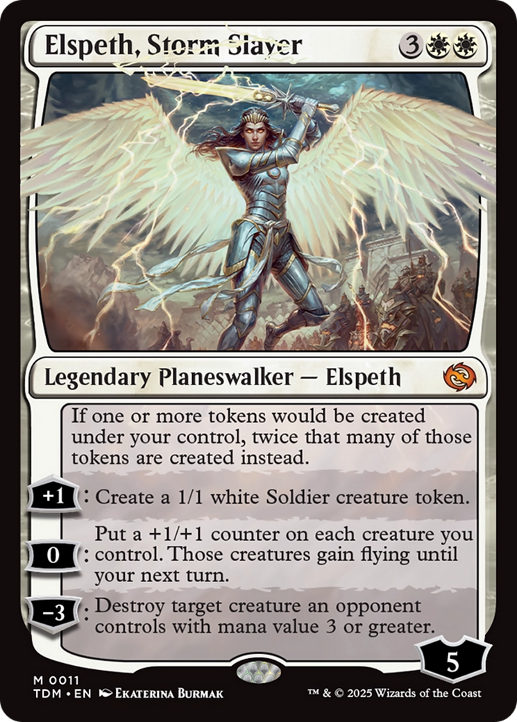 Magic: The Gathering - Elspeth, Storm Slayer Foil - Tarkir: Dragonstorm