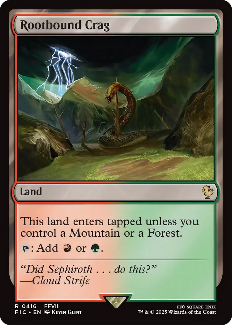 Magic: The Gathering - Rootbound Crag - Final Fantasy Commander