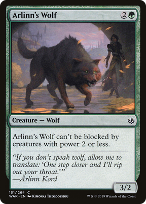 Magic: The Gathering - Arlinn's Wolf Foil - War of the Spark