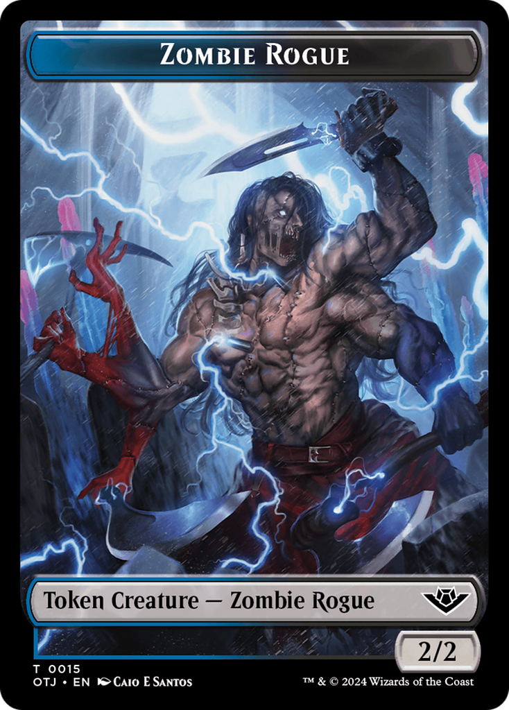 Magic: The Gathering - Zombie Rogue Token - Outlaws of Thunder Junction Tokens