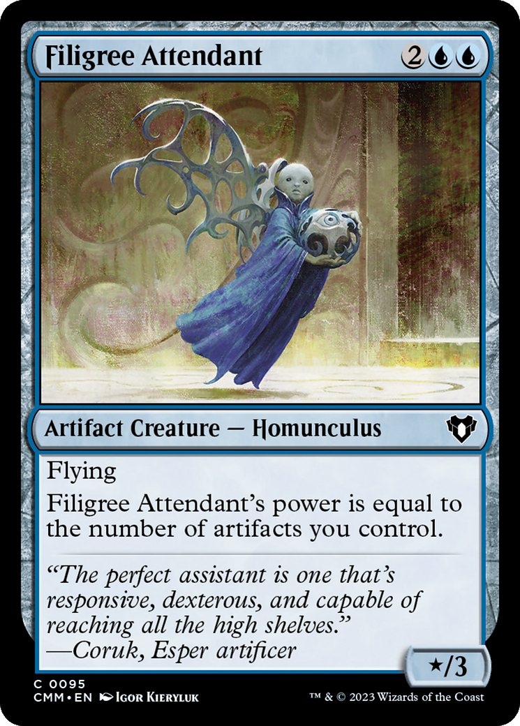 Magic: The Gathering - Filigree Attendant Foil - Commander Masters