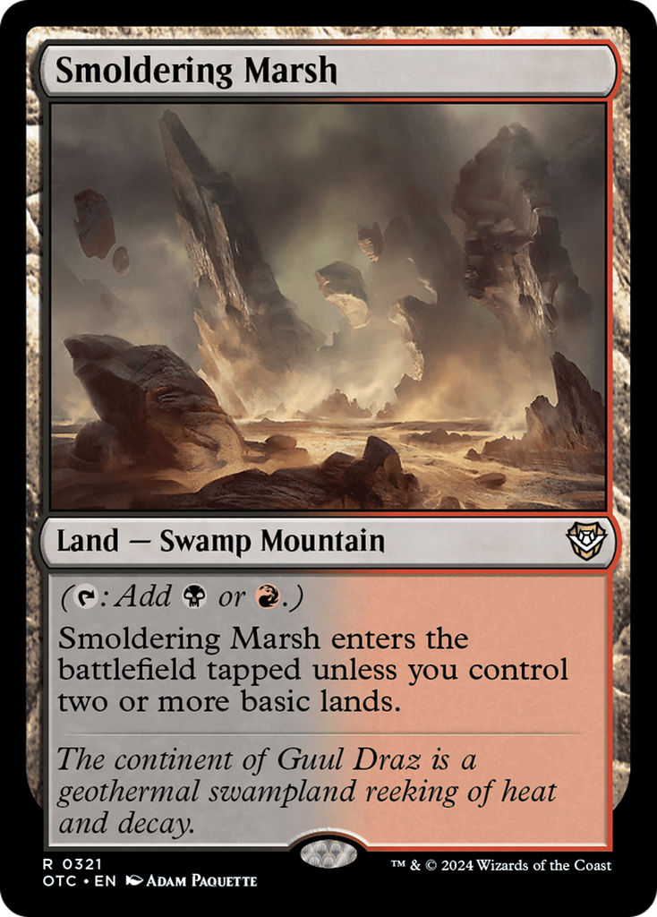 Magic: The Gathering - Smoldering Marsh - Outlaws of Thunder Junction Commander