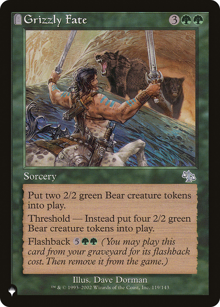 Magic: The Gathering - Grizzly Fate - The List