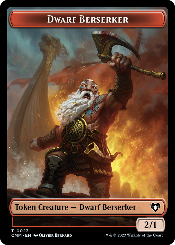 Magic: The Gathering - Dwarf Berserker Token - Commander Masters Tokens