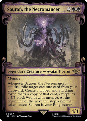 Magic: The Gathering - Sauron, the Necromancer Foil - The Lord of the Rings: Tales of Middle-earth
