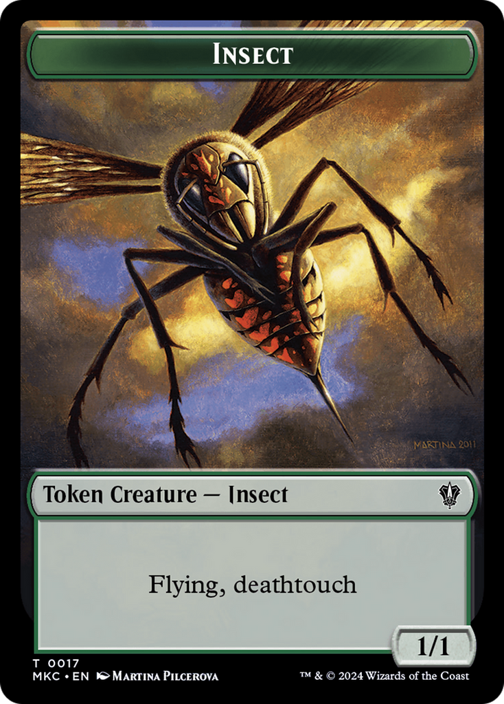 Magic: The Gathering - Insect Token - Murders at Karlov Manor Commander Tokens