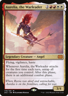 Magic: The Gathering - Aurelia, the Warleader Foil - Double Masters 2022