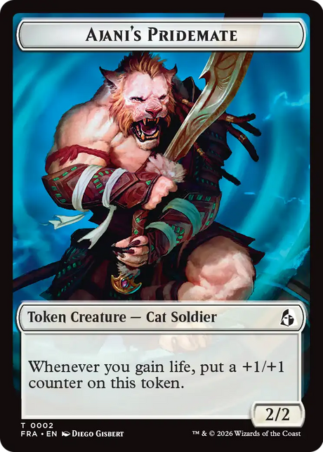 Magic: The Gathering - Ajani's Pridemate Token - Reality Fracture Tokens