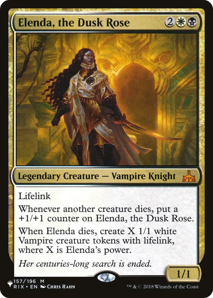 Magic: The Gathering - Elenda, the Dusk Rose - The List