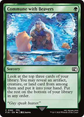 Magic: The Gathering - Commune with Beavers Foil - Final Fantasy