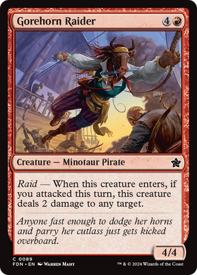Magic: The Gathering - Gorehorn Raider Foil - Foundations