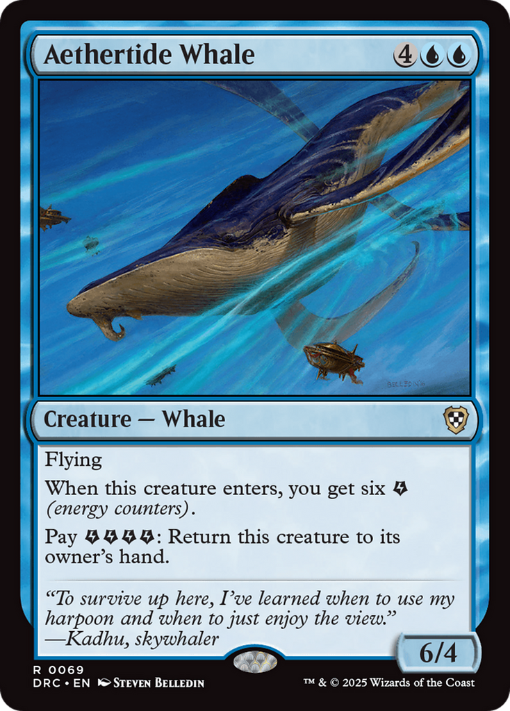 Magic: The Gathering - Aethertide Whale - Aetherdrift Commander