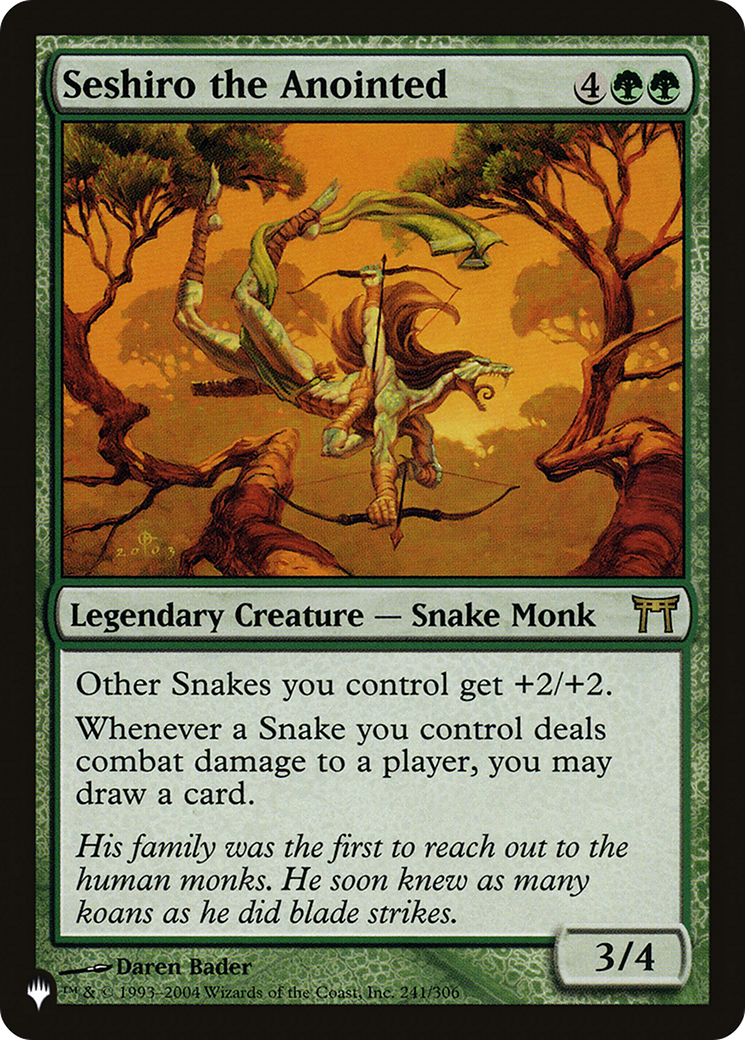 Magic: The Gathering - Seshiro the Anointed - The List