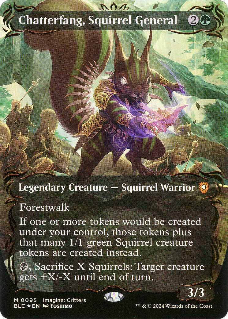Magic: The Gathering - Chatterfang, Squirrel General Foil - Bloomburrow Commander