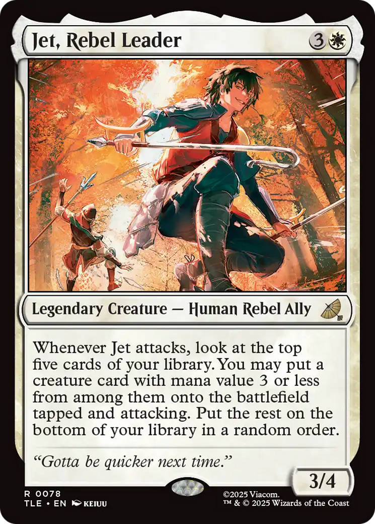 Magic: The Gathering - Jet, Rebel Leader Foil - Avatar: The Last Airbender Eternal