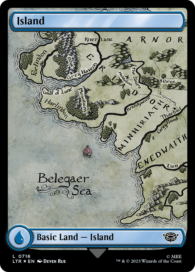Magic: The Gathering - Island #716 Foil - The Lord of the Rings: Tales of Middle-earth