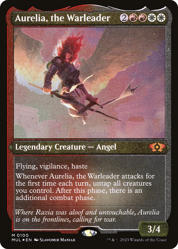 Magic: The Gathering - Aurelia, the Warleader Foil - Multiverse Legends