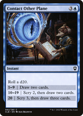 Magic: The Gathering - Contact Other Plane - Commander Legends: Battle for Baldur's Gate