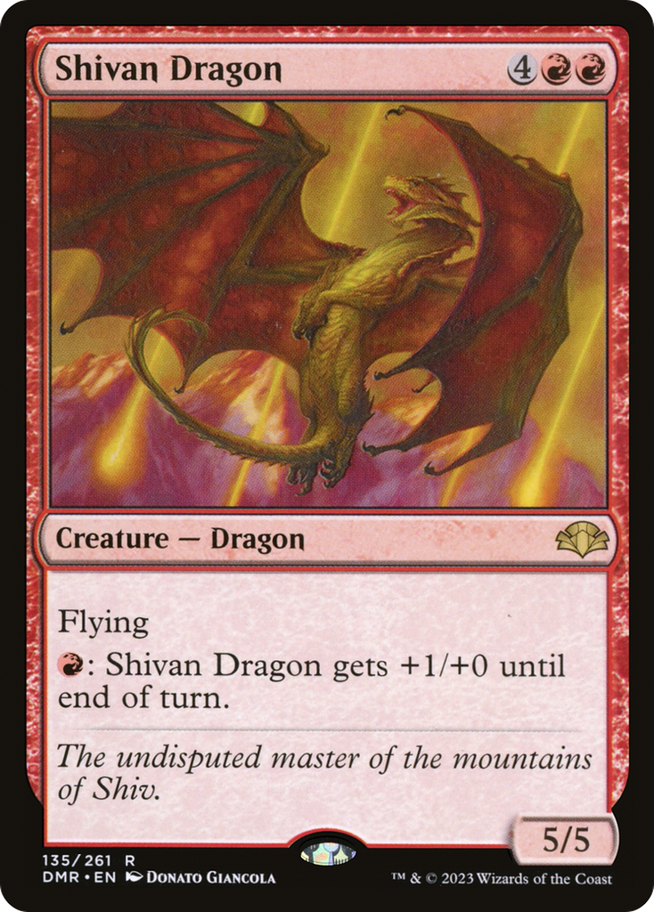 Magic: The Gathering - Shivan Dragon Foil - Dominaria Remastered