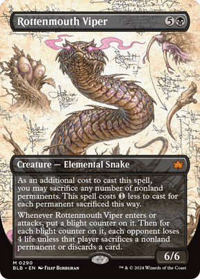 Magic: The Gathering - Rottenmouth Viper Foil - Bloomburrow