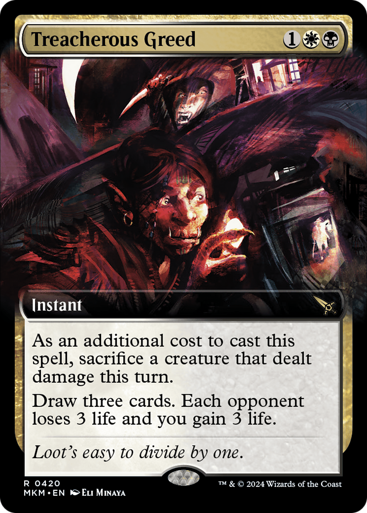Magic: The Gathering - Treacherous Greed Foil - Murders at Karlov Manor