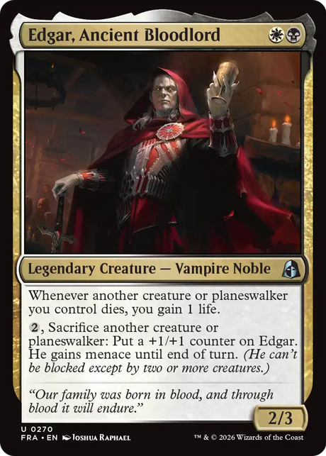 Magic: The Gathering - Edgar, Ancient Bloodlord Foil - Reality Fracture