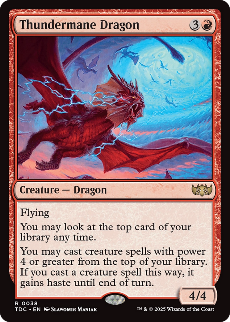 Magic: The Gathering - Thundermane Dragon - Tarkir: Dragonstorm Commander