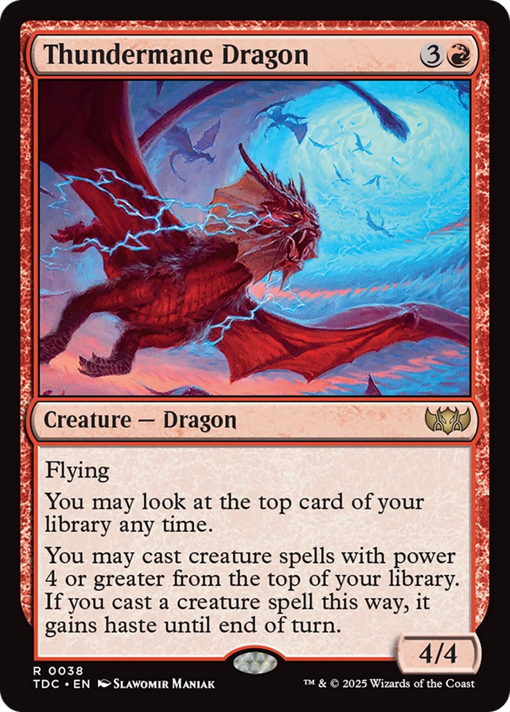 Magic: The Gathering - Thundermane Dragon - Tarkir: Dragonstorm Commander