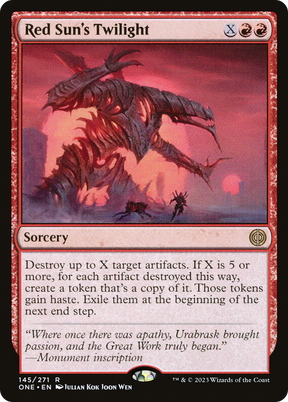 Magic: The Gathering - Red Sun's Twilight Foil - Phyrexia: All Will Be One