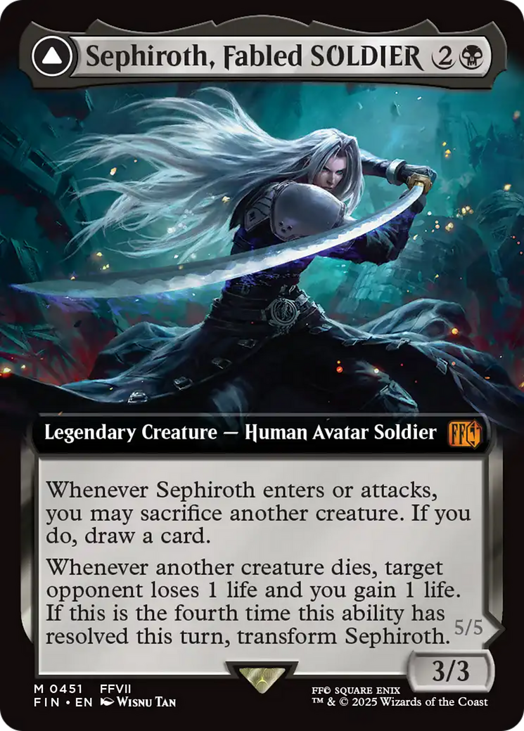 Magic: The Gathering - Sephiroth, Fabled SOLDIER // Sephiroth, One-Winged Angel Foil - Final Fantasy