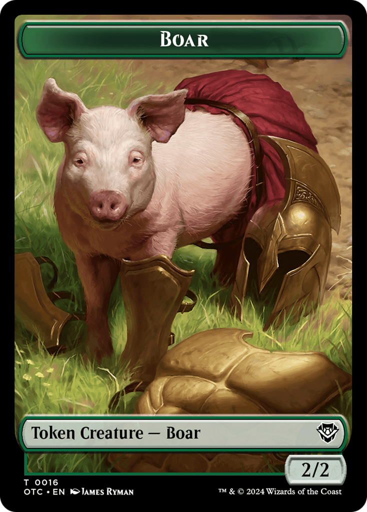 Magic: The Gathering - Boar Token - Outlaws of Thunder Junction Commander Tokens