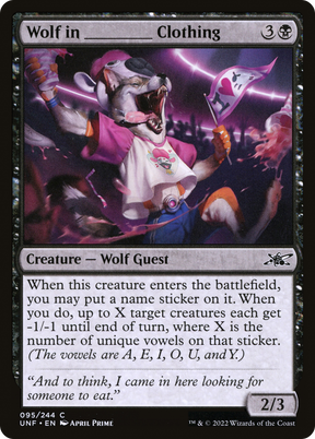 Magic: The Gathering - Wolf in _____ Clothing - Unfinity