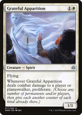 Magic: The Gathering - Grateful Apparition Foil - War of the Spark
