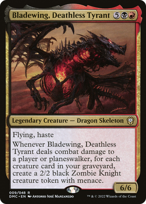 Magic: The Gathering - Bladewing, Deathless Tyrant Foil - Dominaria United Commander