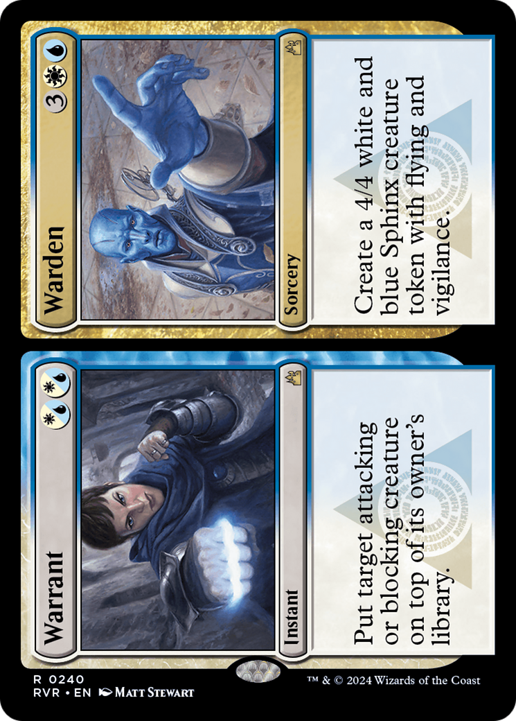 Magic: The Gathering - Warrant // Warden Foil - Ravnica Remastered