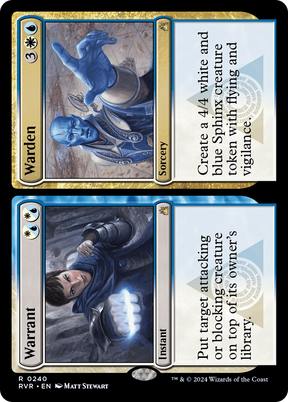 Magic: The Gathering - Warrant // Warden Foil - Ravnica Remastered