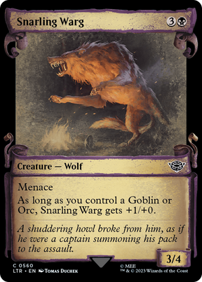 Magic: The Gathering - Snarling Warg Foil - The Lord of the Rings: Tales of Middle-earth