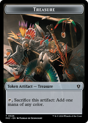 Magic: The Gathering - Treasure Token - Murders at Karlov Manor Commander Tokens
