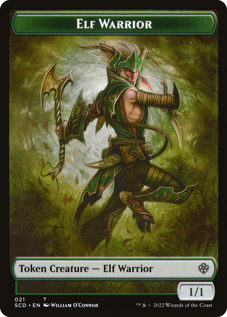 Magic: The Gathering - Elf Warrior Token - Starter Commander Deck Tokens