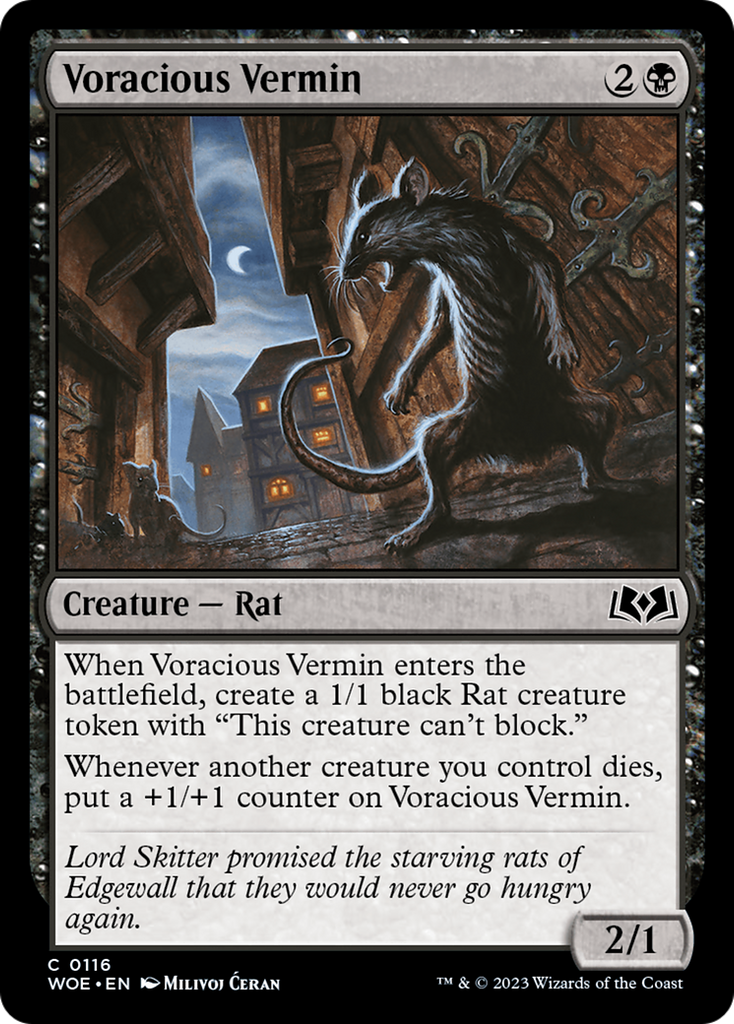 Magic: The Gathering - Voracious Vermin Foil - Wilds of Eldraine