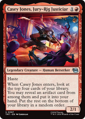 Magic: The Gathering - Casey Jones, Jury-Rig Justiciar Foil - Teenage Mutant Ninja Turtles
