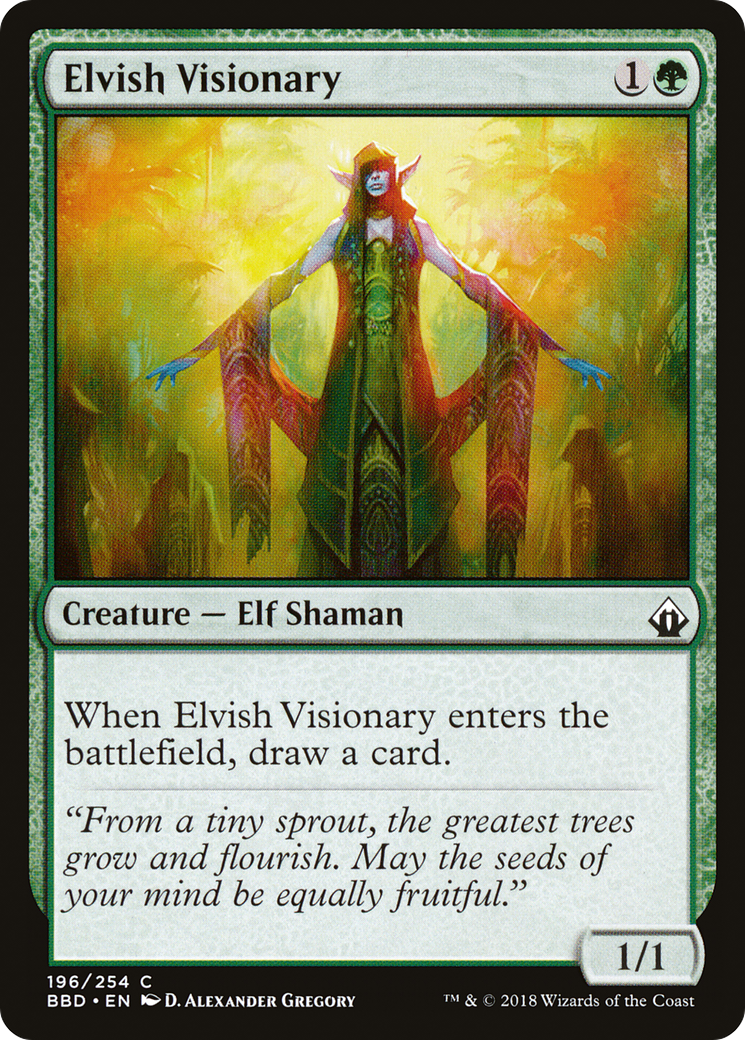 Magic: The Gathering - Elvish Visionary Foil - Battlebond