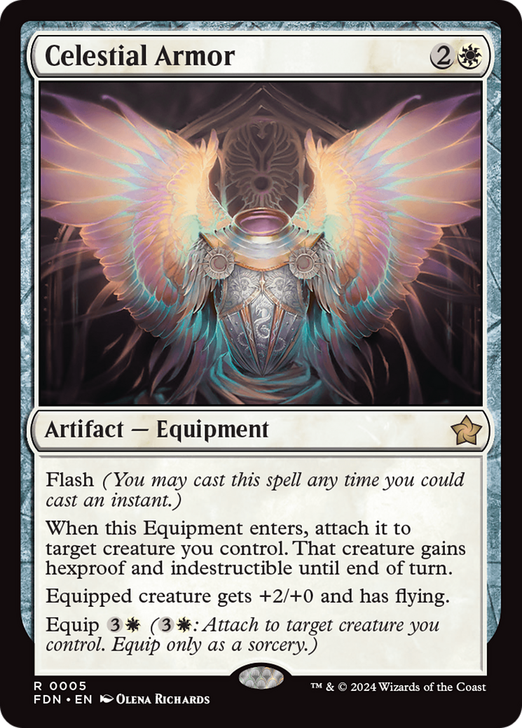 Magic: The Gathering - Celestial Armor Foil - Foundations