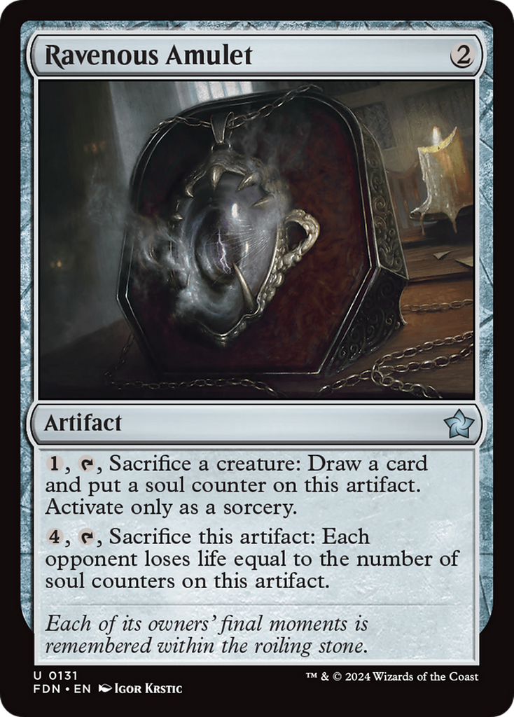 Magic: The Gathering - Ravenous Amulet Foil - Foundations