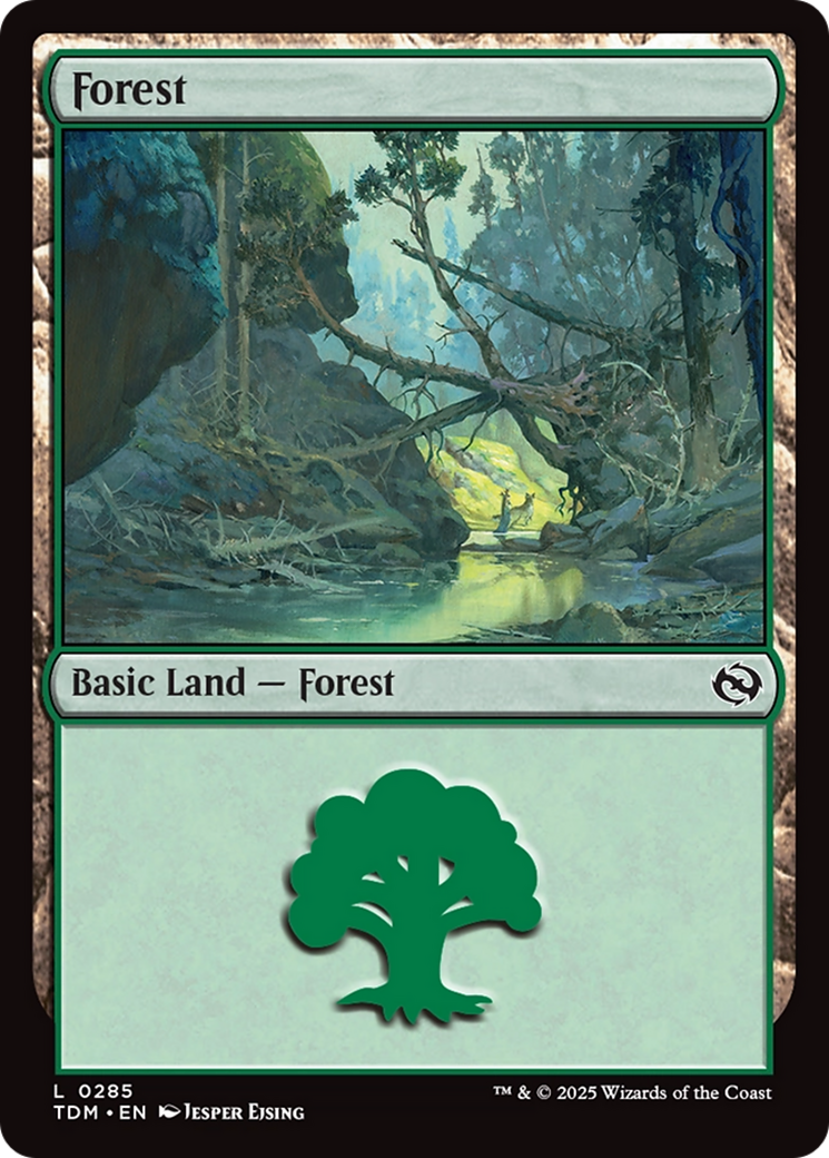 Magic: The Gathering - Forest #285 Foil - Tarkir: Dragonstorm