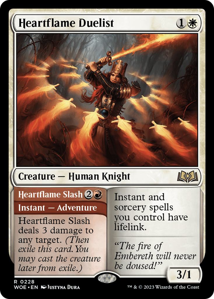 Magic: The Gathering - Heartflame Duelist // Heartflame Slash Foil - Wilds of Eldraine